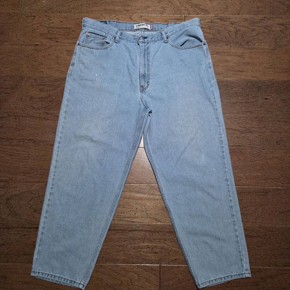VTG Y2k Levis 560 Jeans Men 42x30 Blue Light Denim Comfort Loose Tapered Baggy